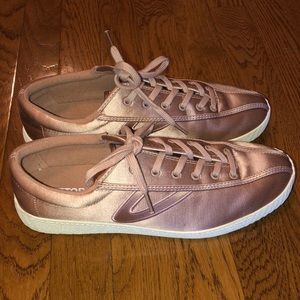 Tretorn Blush Satin Sneakers